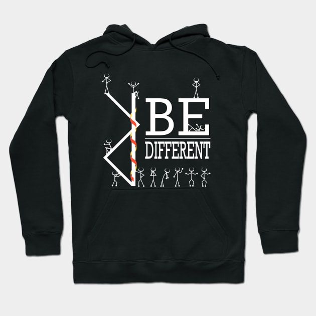 Be Different Sticky Man Tee Hoodie by Graphic_01_Sl